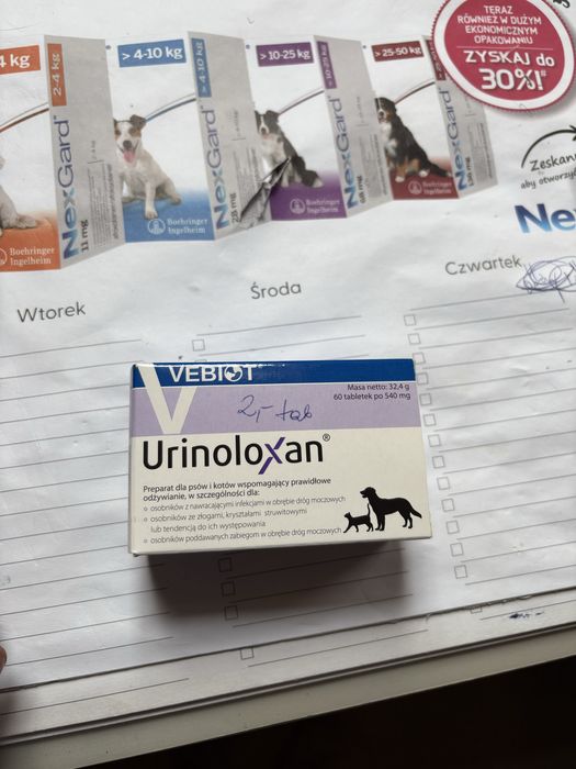 Urinoloxan  60 tabletek w opakowaniu