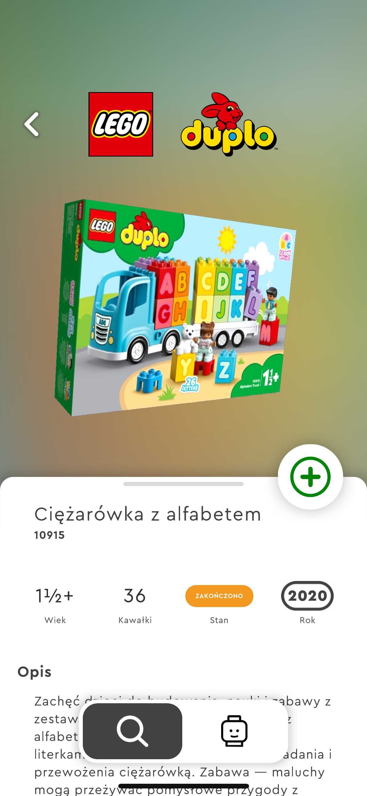 Sprzedam-klocki Lego Duplo „Ciężarówka z alfabetem”