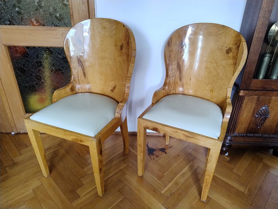 Komplet starych krzeseł // 6 sztuk // Art Deco // Karzesła // Czeczot