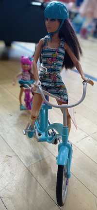 Barbi na rowerze z dzieckiem oryginalna Mattel