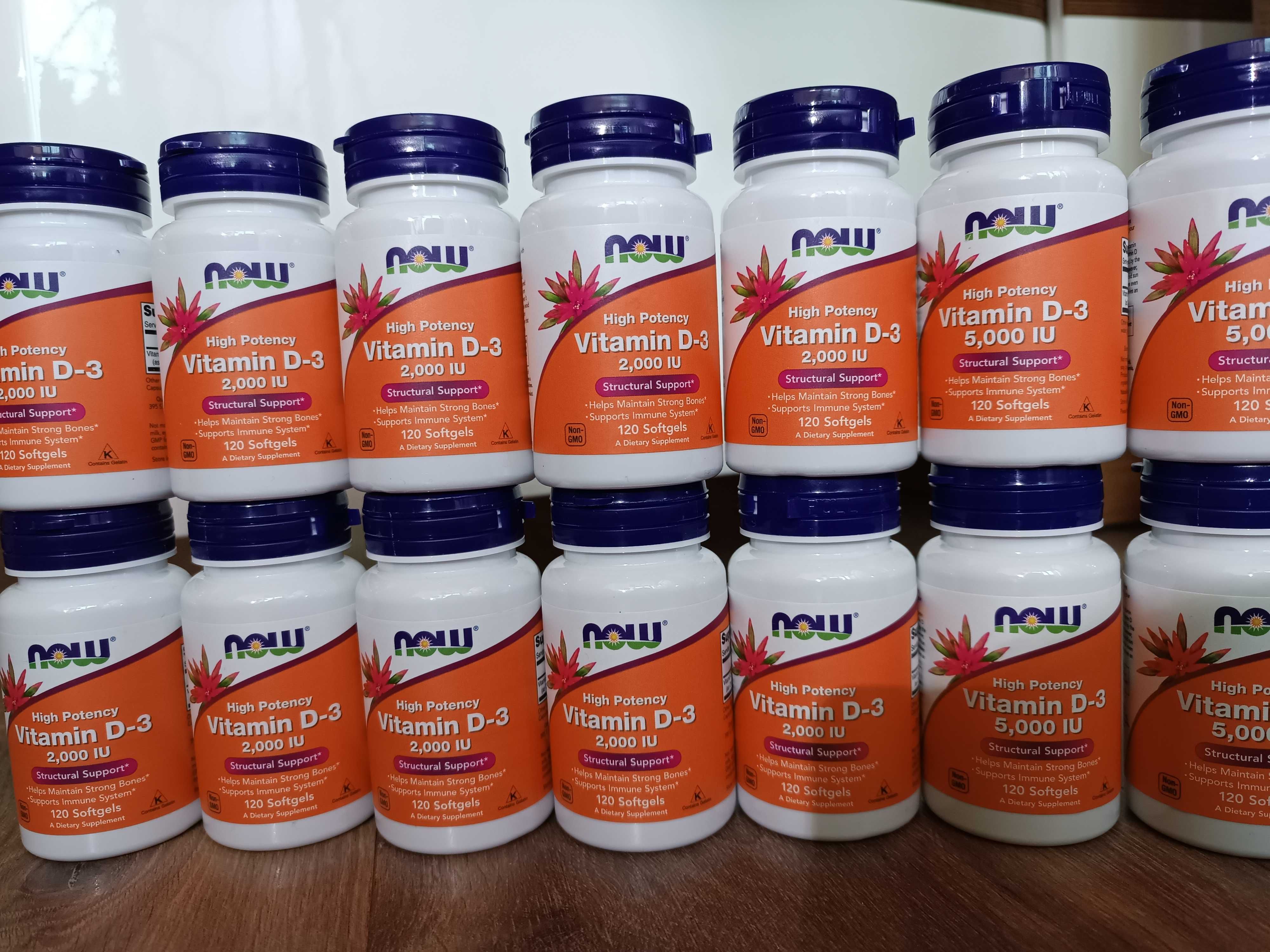 Д3 2000 Витамин Д3 NOW Foods вітамін Д3 50 мкг (2000 МО) 120 капсул