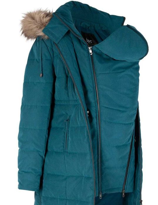 Zimowa Kurtka ciążowa + wstawka dla dzidziusia - Zimowa z kapturem