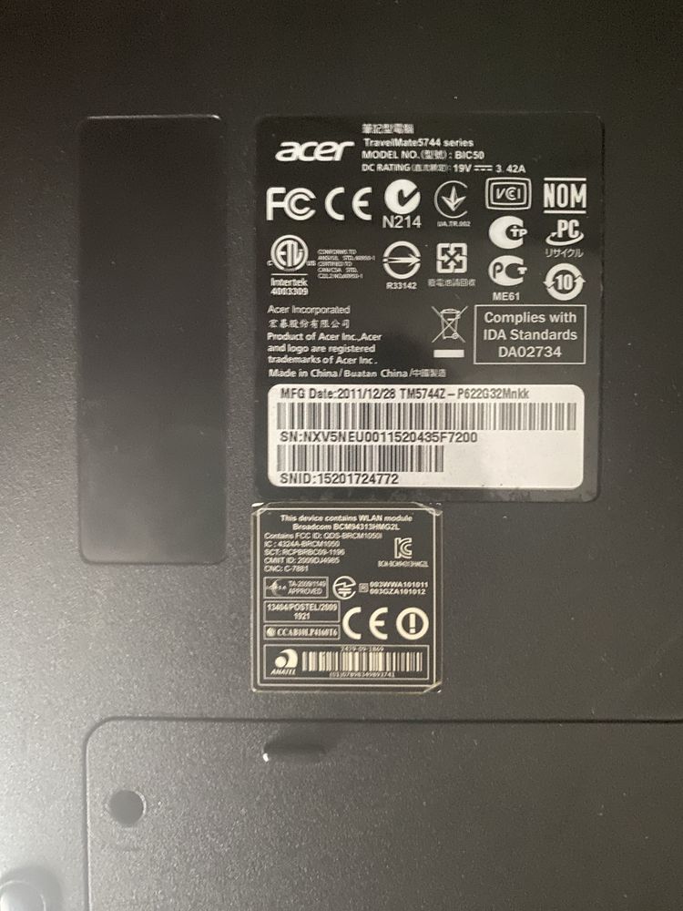 Ноутбук acer 5744 на запчастини