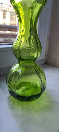 Zielony wazon z lat 50 Murano