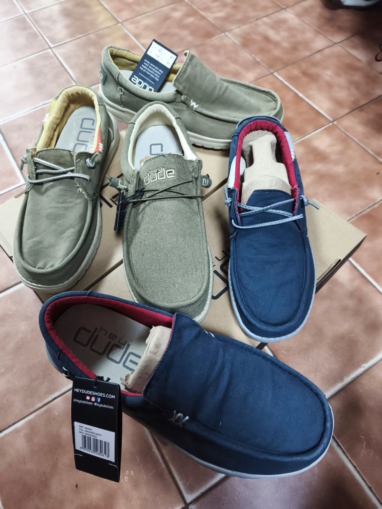 Мокасины Hey Dude Wally, ткань,пена, super light 42,43,44.