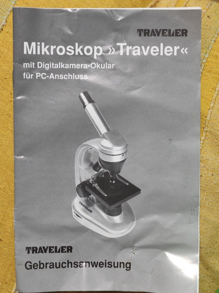 Микроскоп Traveler 40x bis 1024x mit digitalkamera okular.