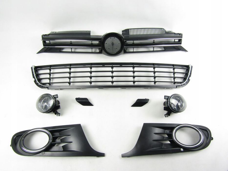 VW Golf 6 Atrapa + Kratki + halogeny Zestaw !