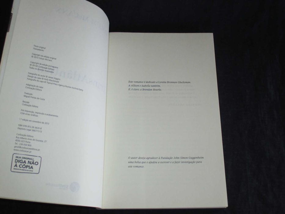 Livro TransAtlântico Colum McCann