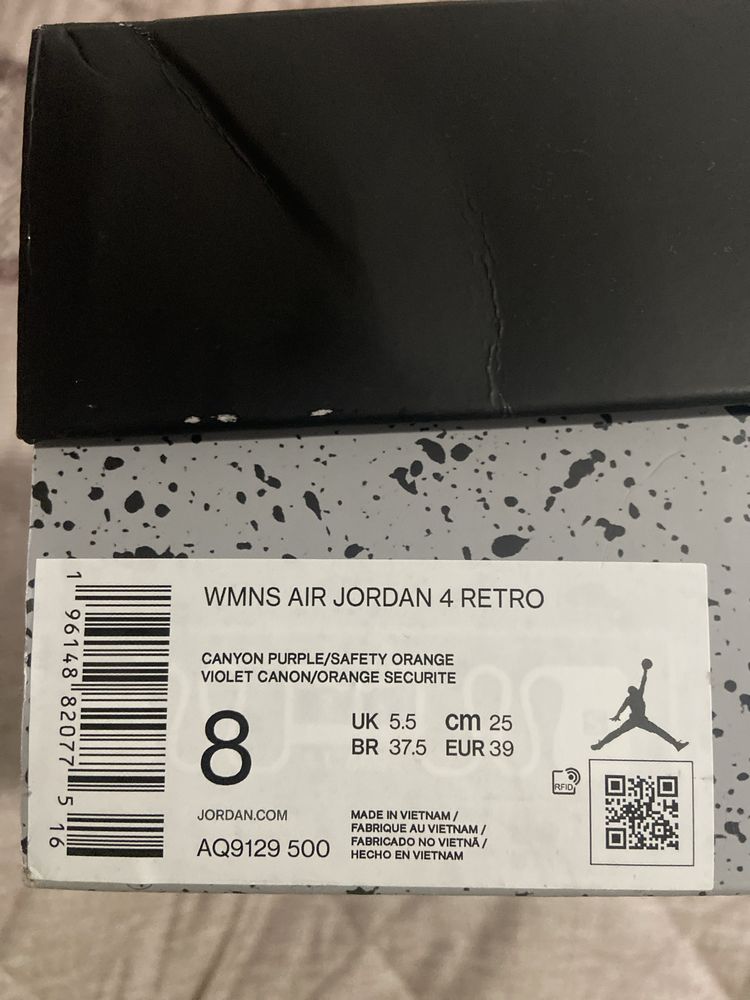 Air Jordan 4 Retro Canyon Purple