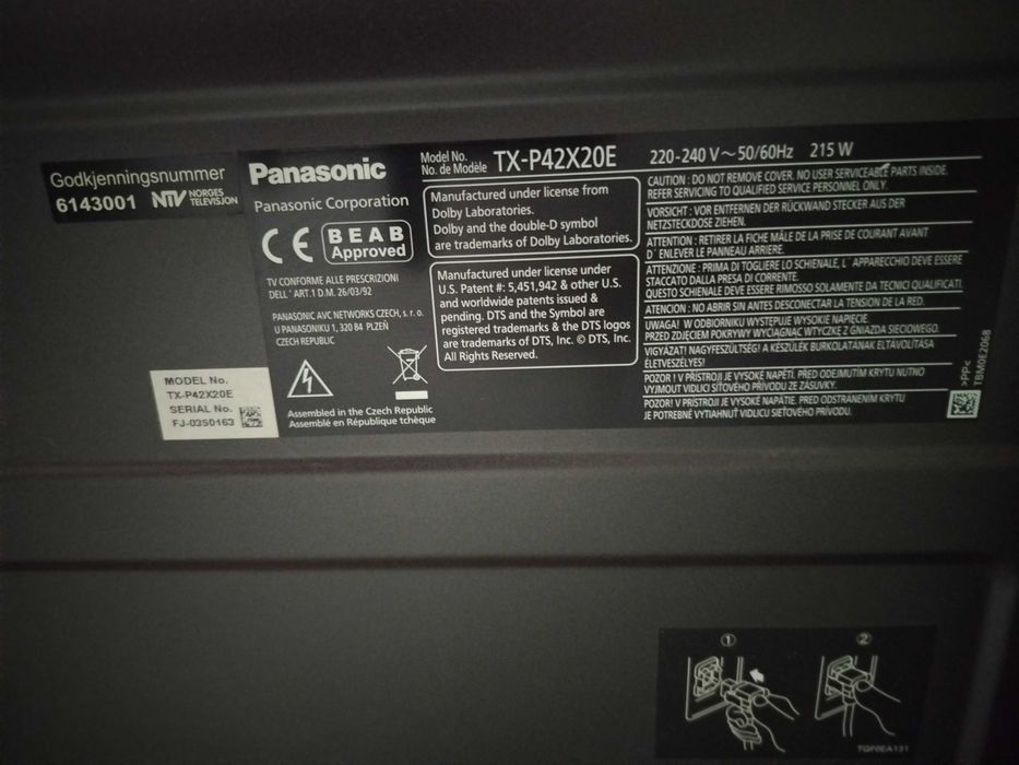 tx p42x20e panasonic plus dekoder