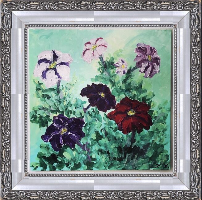 Картина Петуния, цветы, ботаника, декор, интерьер