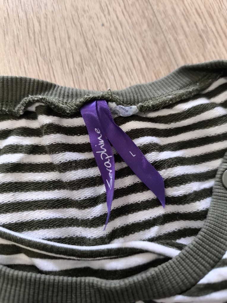 Bluza do karmienia piersią L w paski z napami