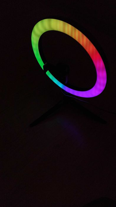 Lampa pierścieniowa Tracer RGB Ring 26 cm ze statywem