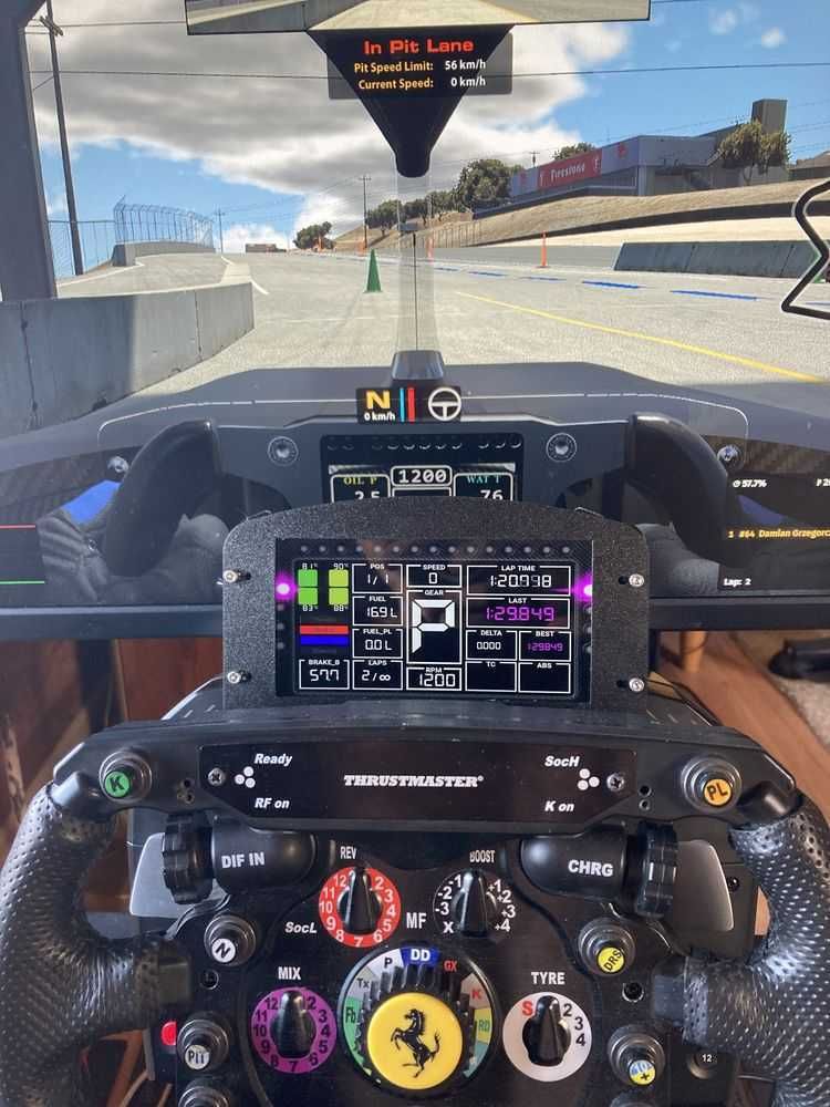 Sim Dashboard dla Thrustmaster T300/Ts-pc Ferrari f1 Wheel add on