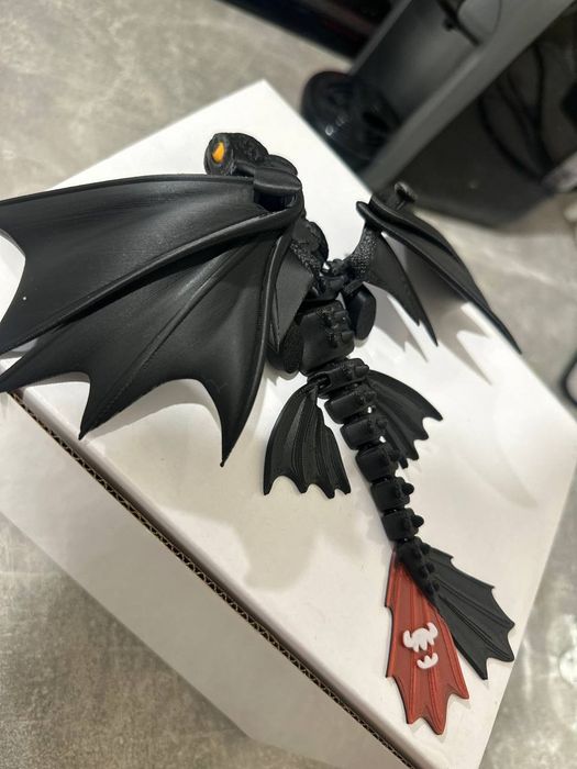 Фігурка Беззубика 3D друк — іграшка дракон з Як приборкати дракона