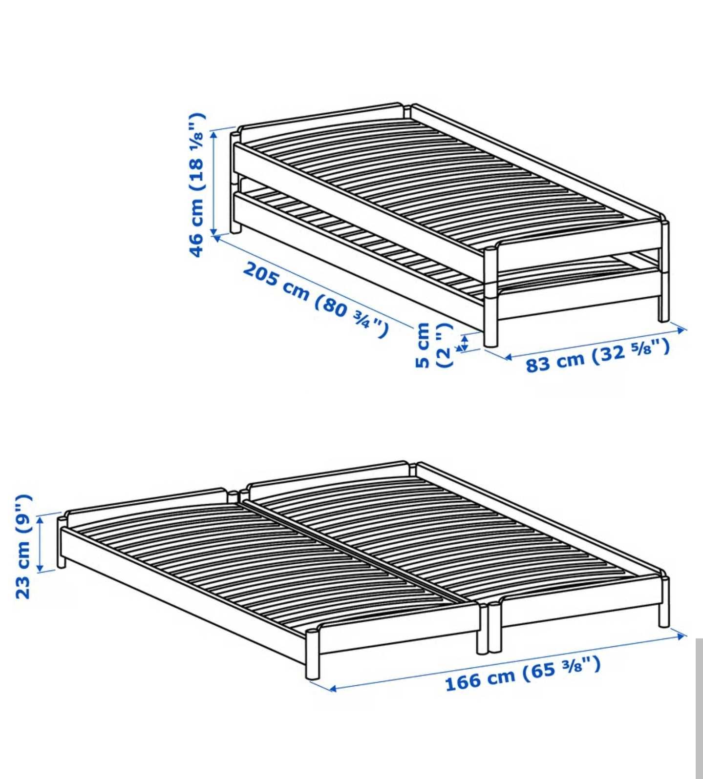 Cama empilhavel com dois colchões - 100€ para retirada hoje.