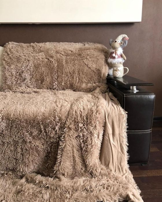 Плед Травка/Пушистый Плед-покрывало/Покривало травка/ 220x240 см