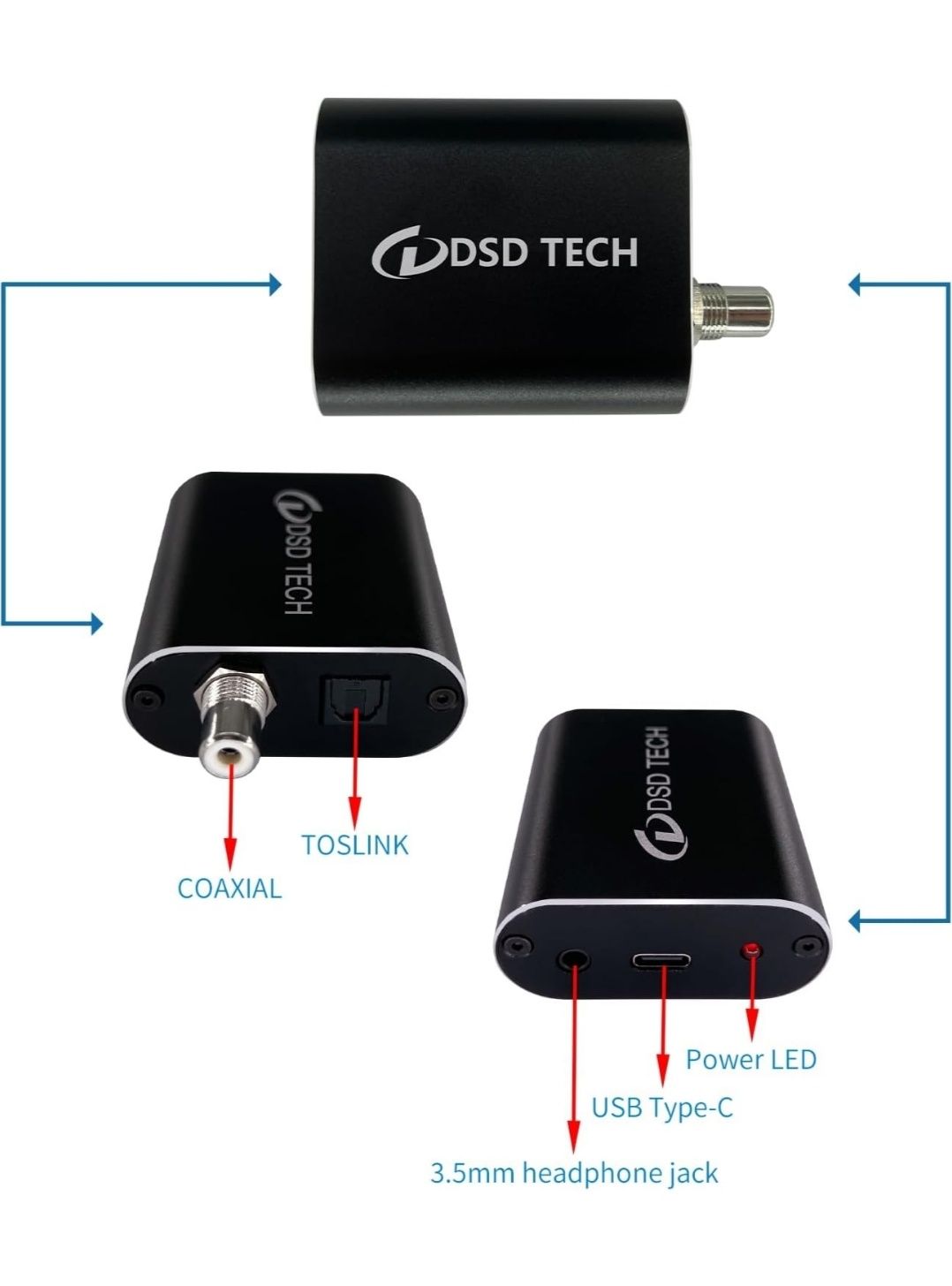 DSD TECH SH-AU01B USB na optyczny adapter audio