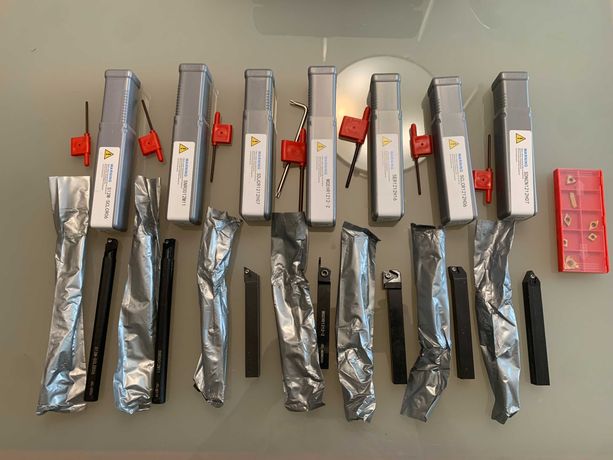 Noże tokarskie składane na płytki 12x12 zestaw 7 szt. CNC