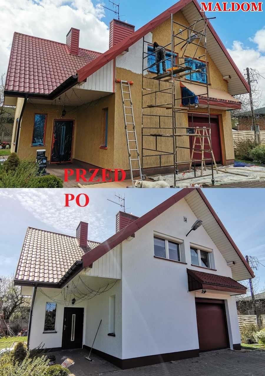 Malowanie NATRYSKOWE i mycie Elewacji domów, budynków