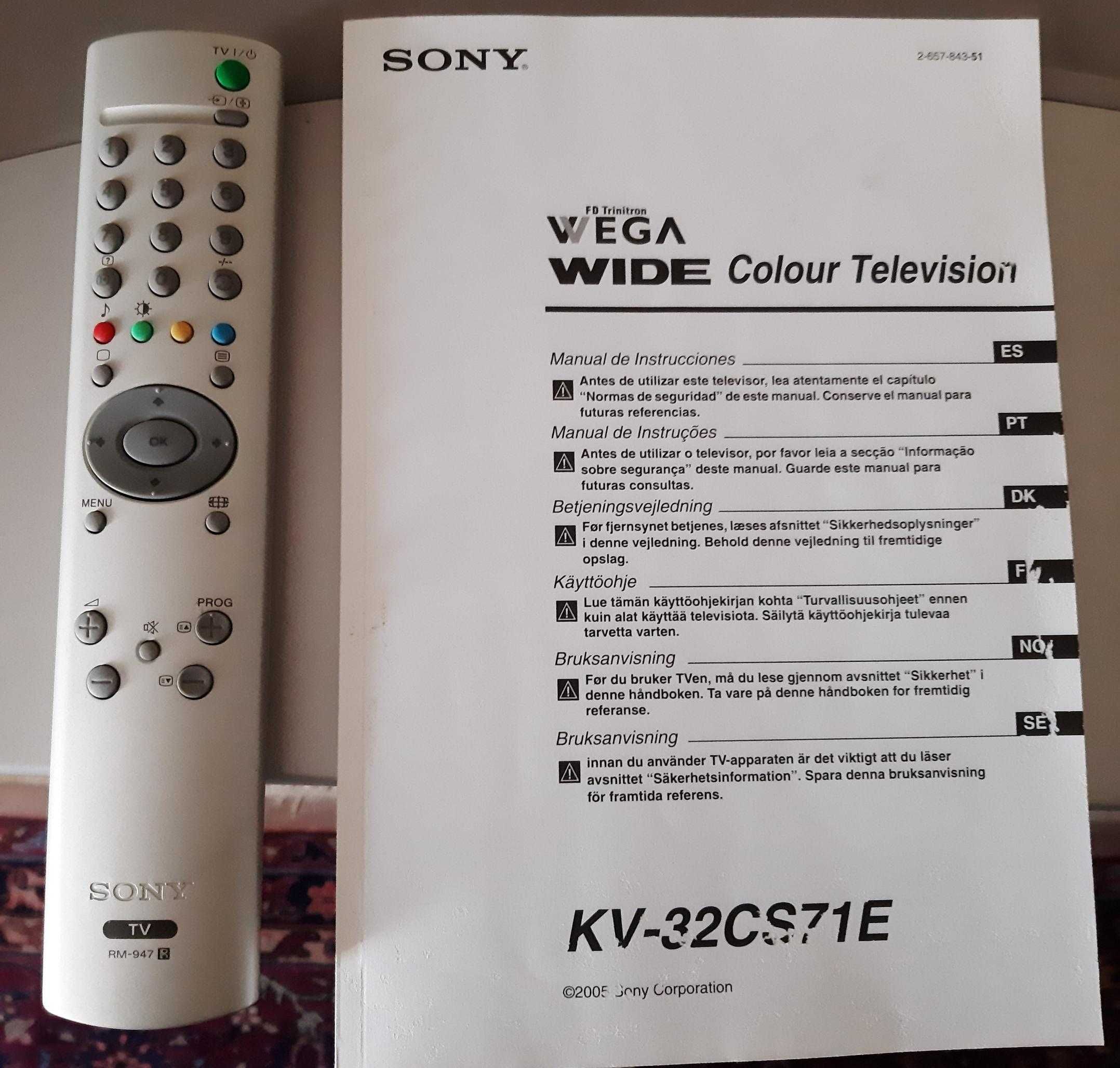 Televisão SONY Vintage, com óptima imagem com 32 polegadas