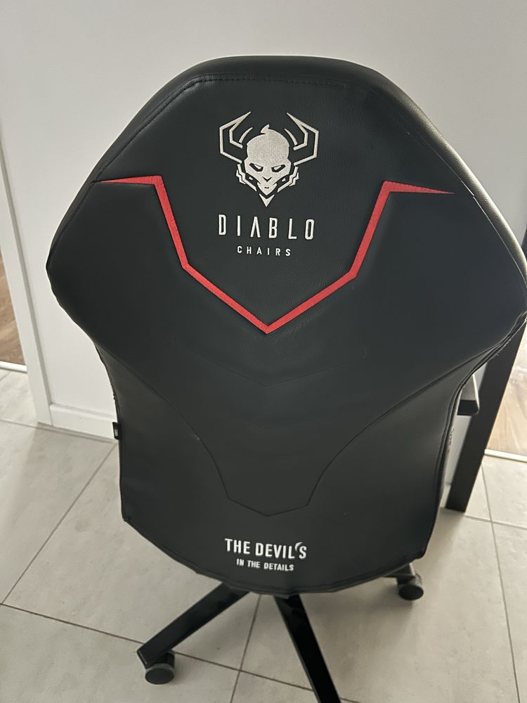 Fotel gamingowy diablo x~gamer biurko duze białe ikea