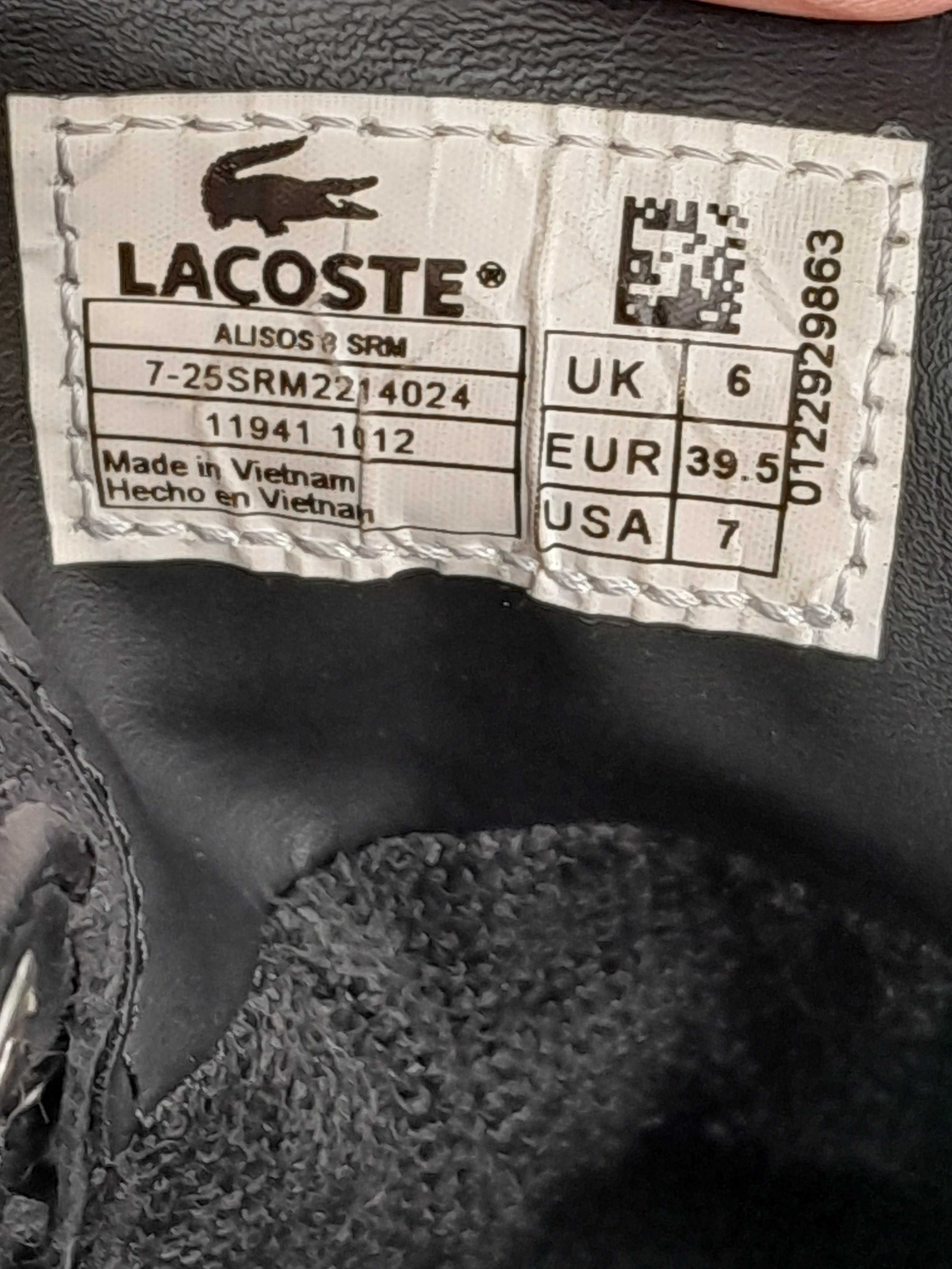 Sprzedam buty Lacoste Alisos 8 SRM Black.