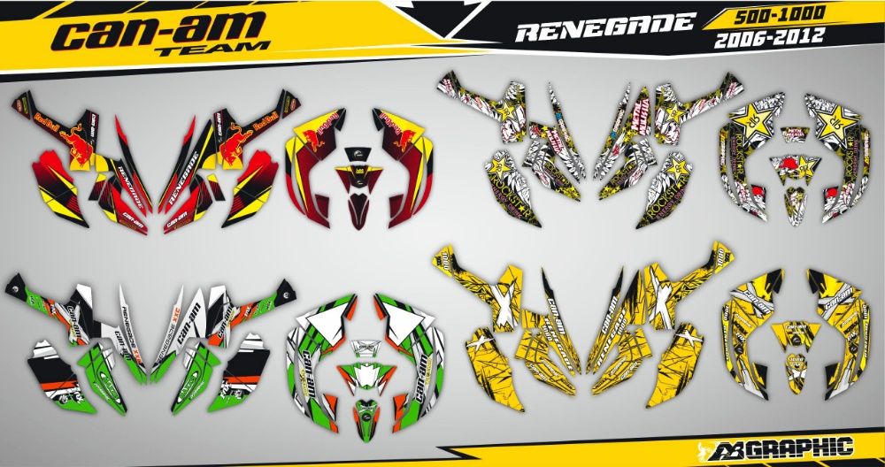 Наклейки Yamaha Honda Suzuki Can-Am Polaris Raptor Cf moto TRX LTZ LTR