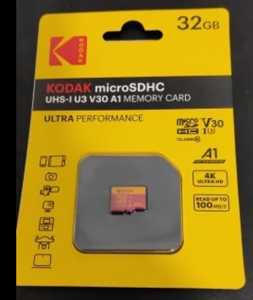 NOWY zestaw mp3 z TFT i z microSD+ karta microSD 32GB Kodak+ słuchawki