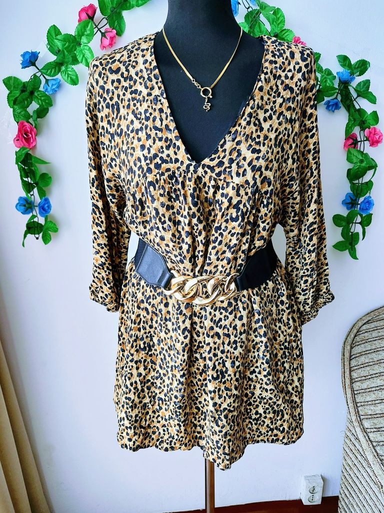 Sukienka oversize panterka leopard print Zara S