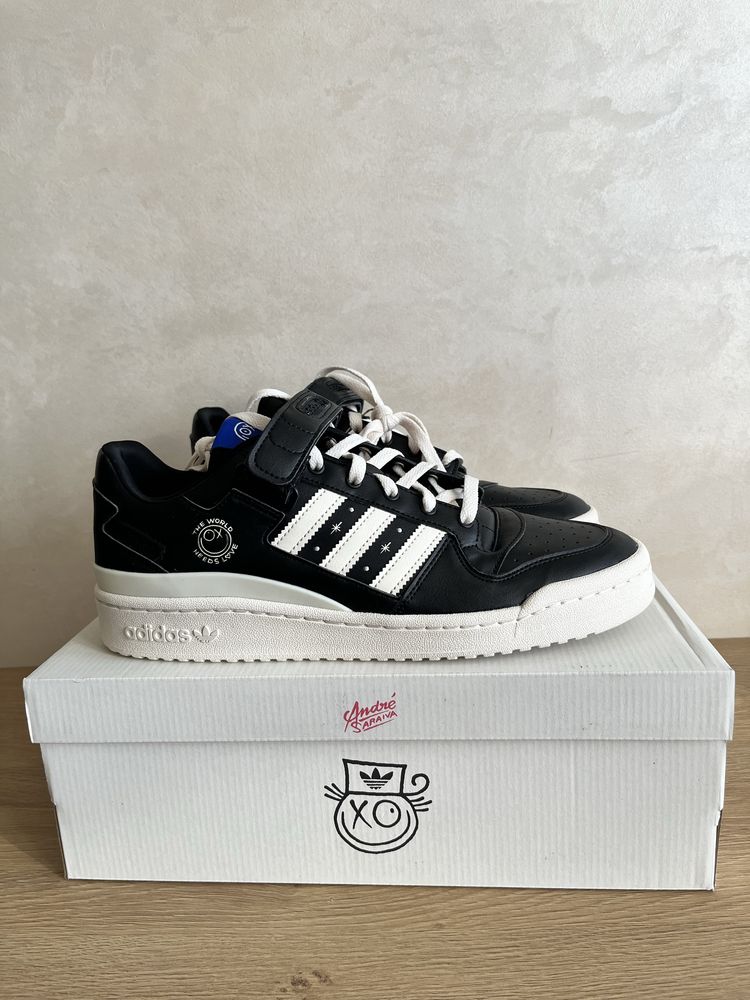 Кросівки чоловічі ADIDAS FORUM LOW BLACK розмір 45
