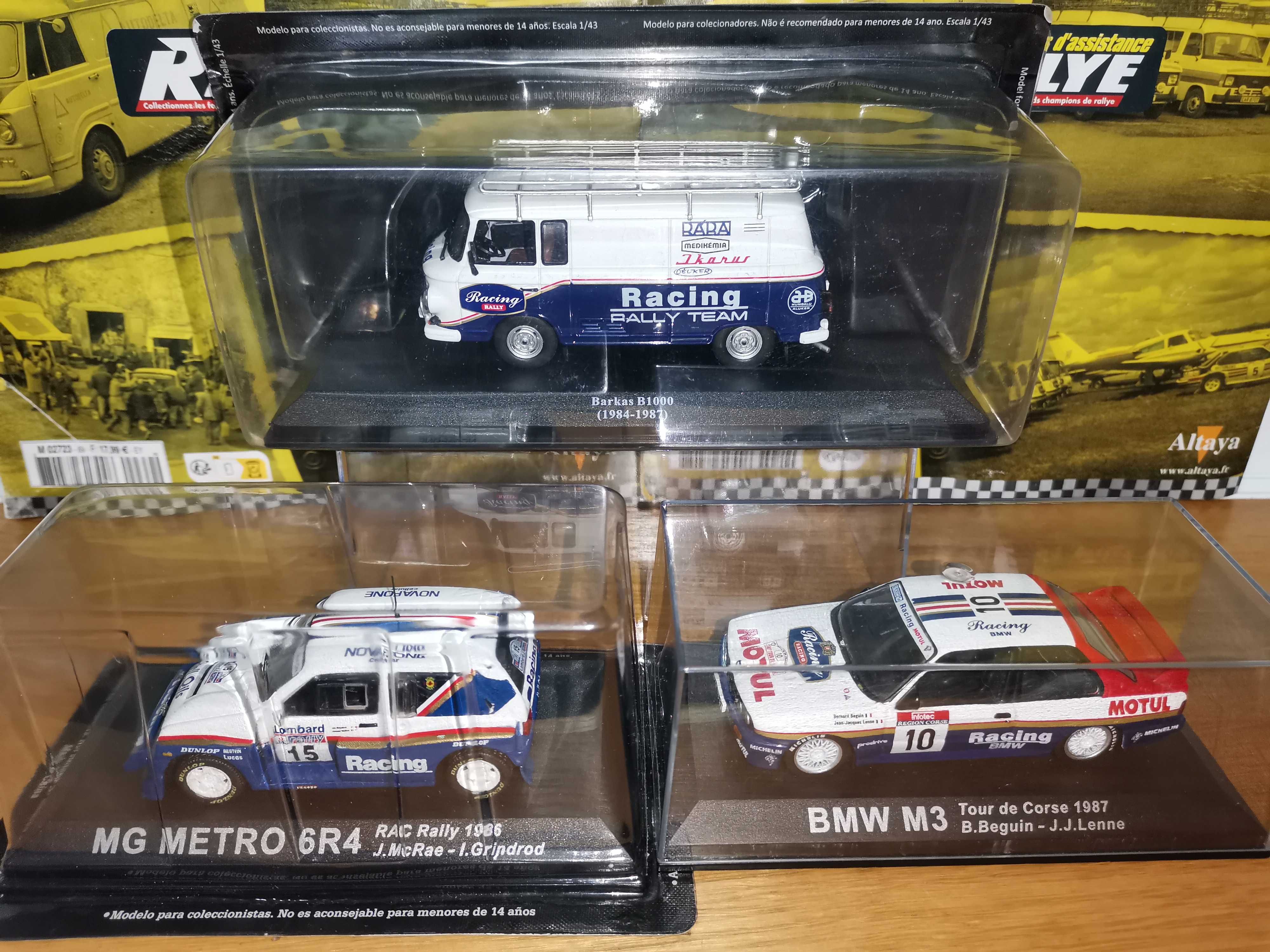 BMW M3 +  MG Metro 6R4 + Barkas B1000 Team Racing RAC Rally 1:43