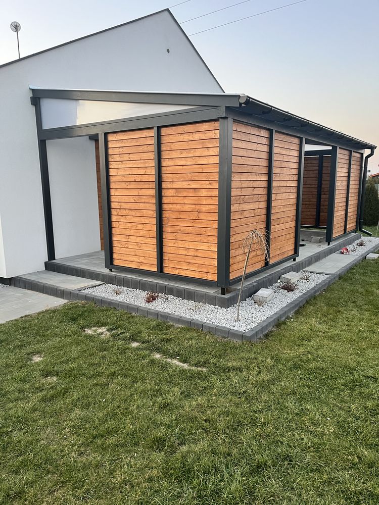 Pergola zadaszenie tarasu shuttersy ruchome deseczki