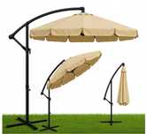 Parasol ogrodowy Duży składany wysięgnik 350 cm Beżowy