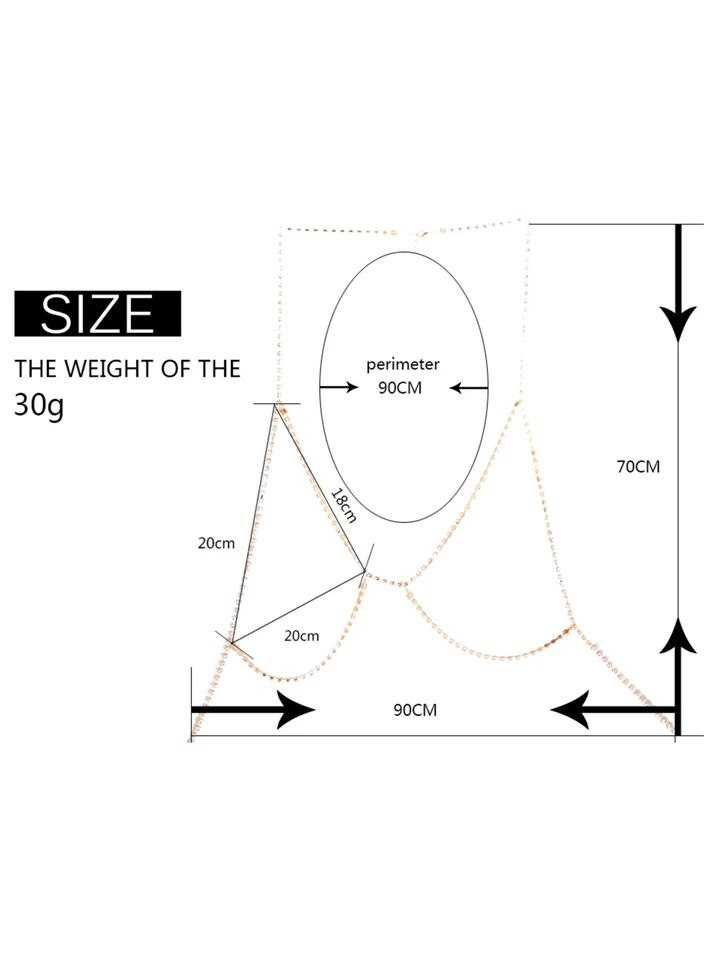Цепочка с камнями на тело украшение для груди Гартер на ногу на бедро