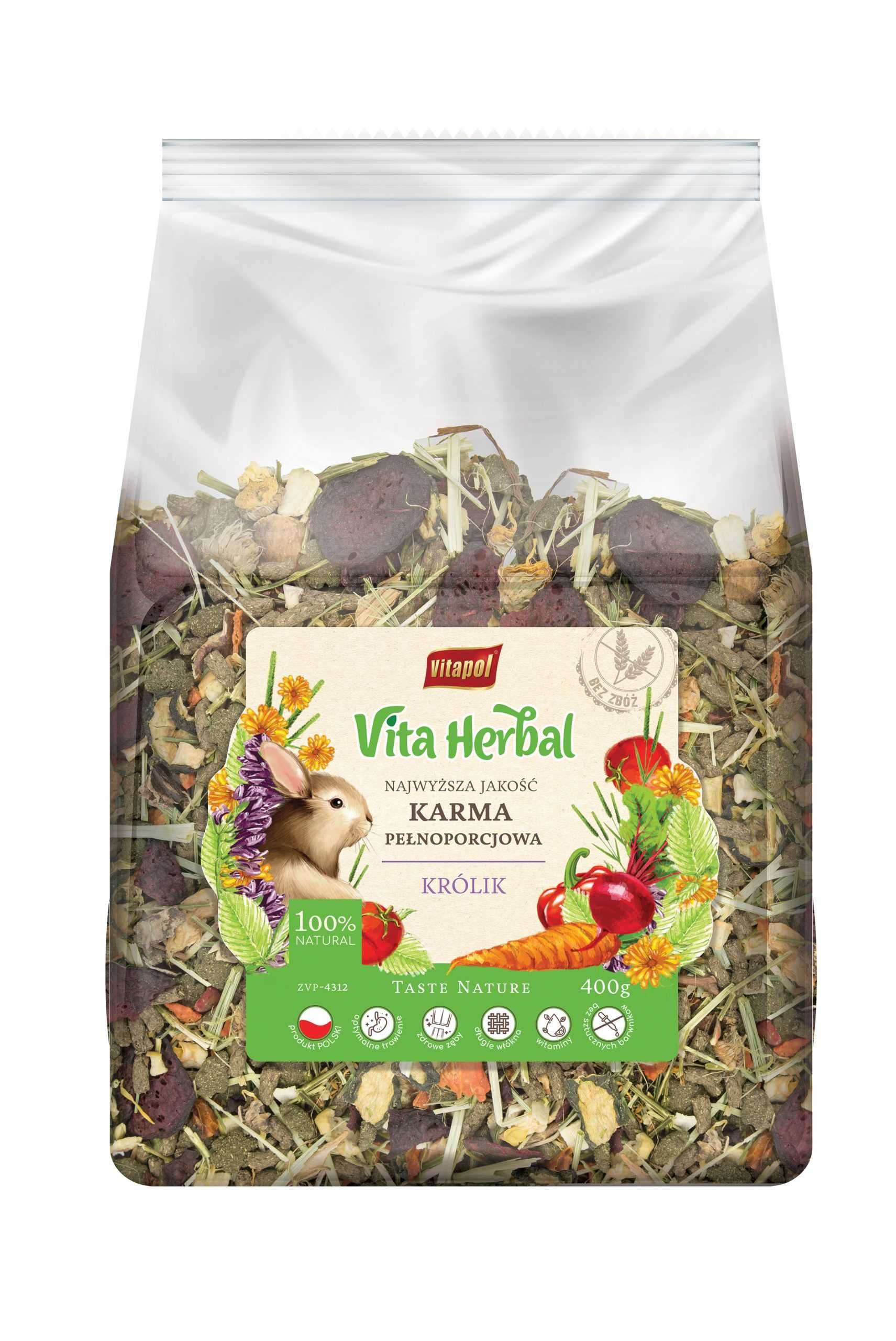 Vita Herbal Karma Naturalna Dla Królika 400g