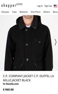 C.P. Company jacket C.P. Duffel LA MILLE JACKET BLACK куртка пальто