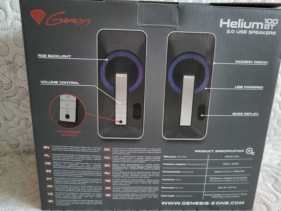 Głośniki GENESIS Helium 100BT RGB
