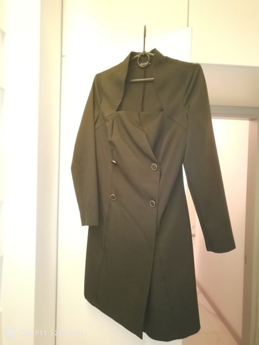 Платье пиджак dilvin, Теплая юбка серого цвета