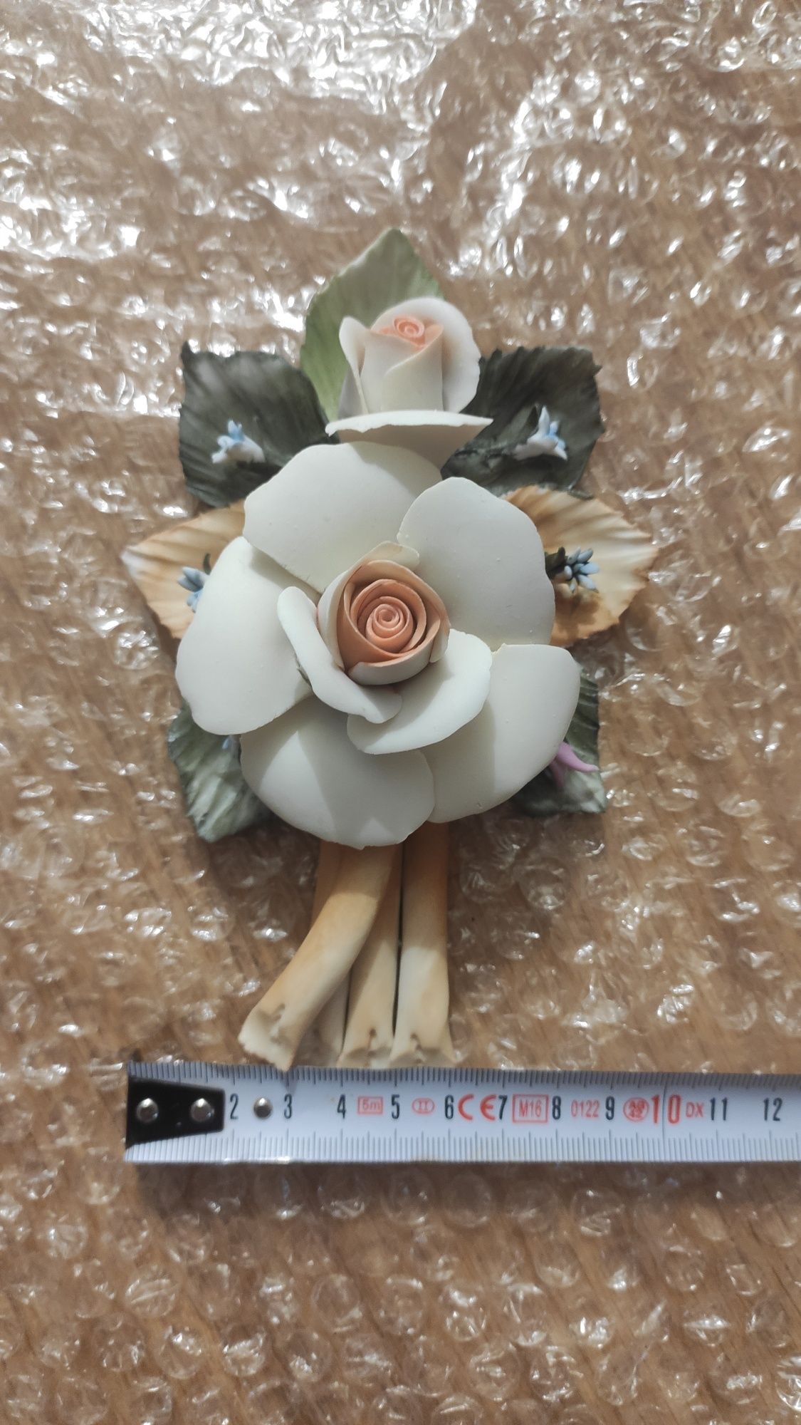 Vintage Capodimonte Porcelain Rose