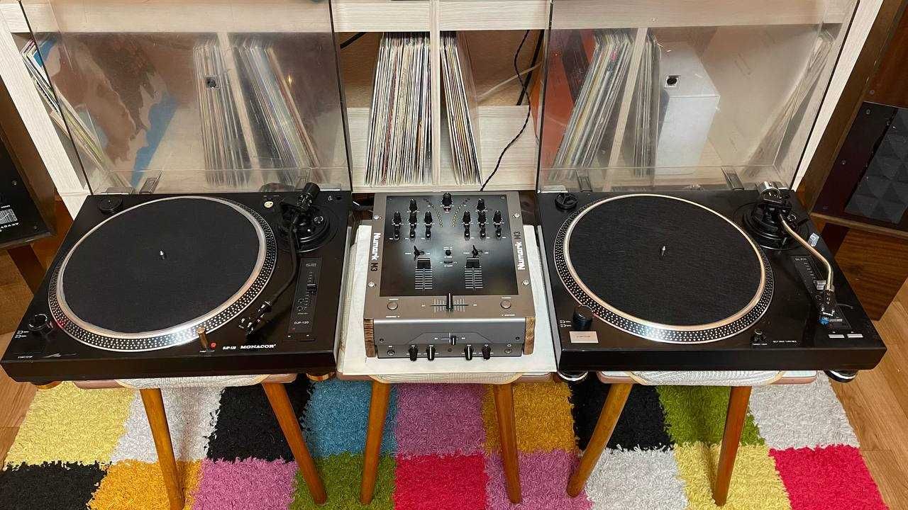 Вініловий Dj комплект (Monacor djp-120, SoundLab DL-P1R, Numark M-3)