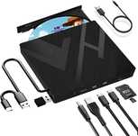 Zewnętrzny napęd CD DVD USB 3.0 typu C, z czytnikiem kart SD/TF,