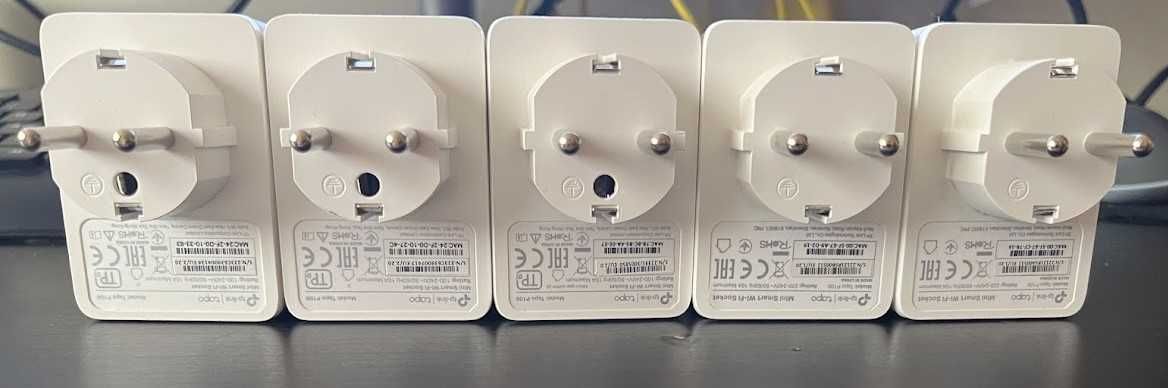 5 Tomadas Inteligentes TP-LINK Smart Tapo P100