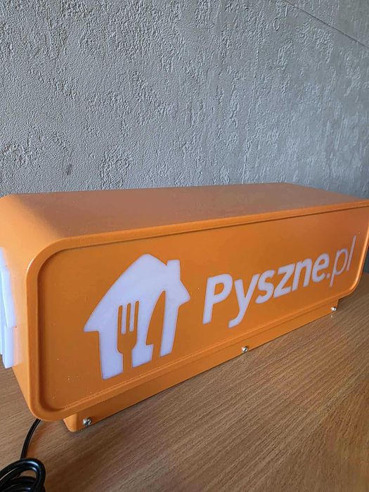 Neon Dachowy LED pyszne.pl Takeway.com NOWY DOSTAWA