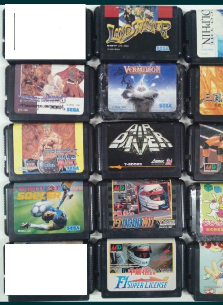 126 in 1 Mega Drive megadrive comando, vários títulos europeus e japon
