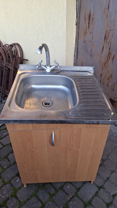 Мийка кухона з тумбою. Раковина з нержавійки.