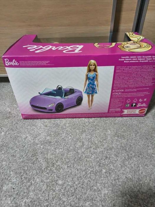 Barbie Fioletowy Kabriolet z lalką