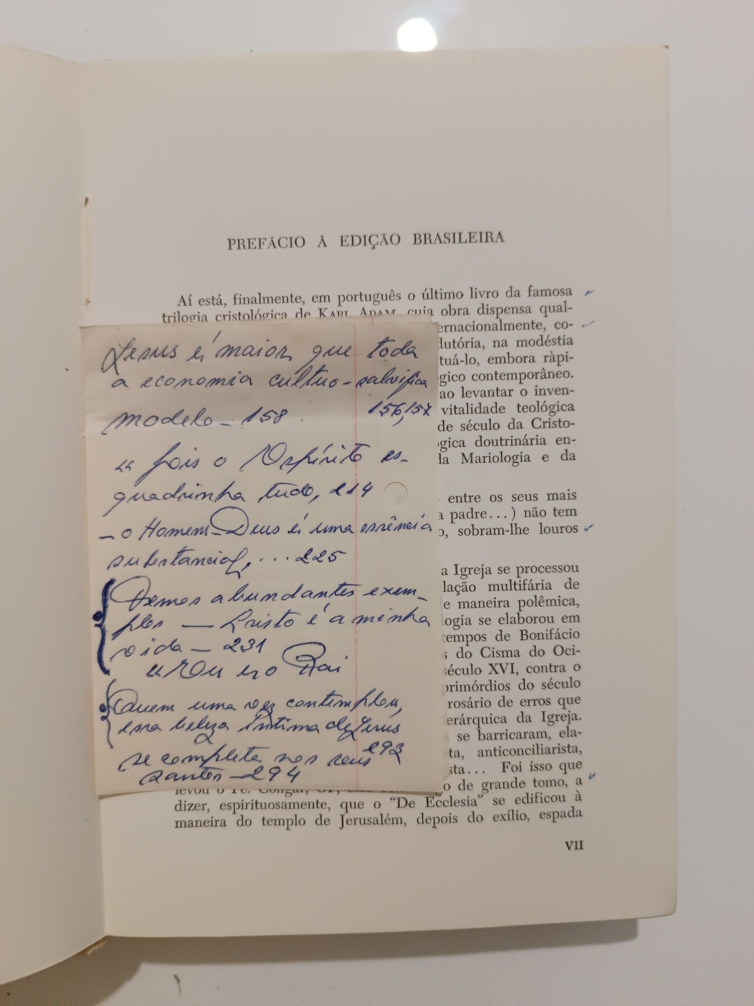 Livro "O Cristo da Fé", de Karl Adam, do ano de 1962