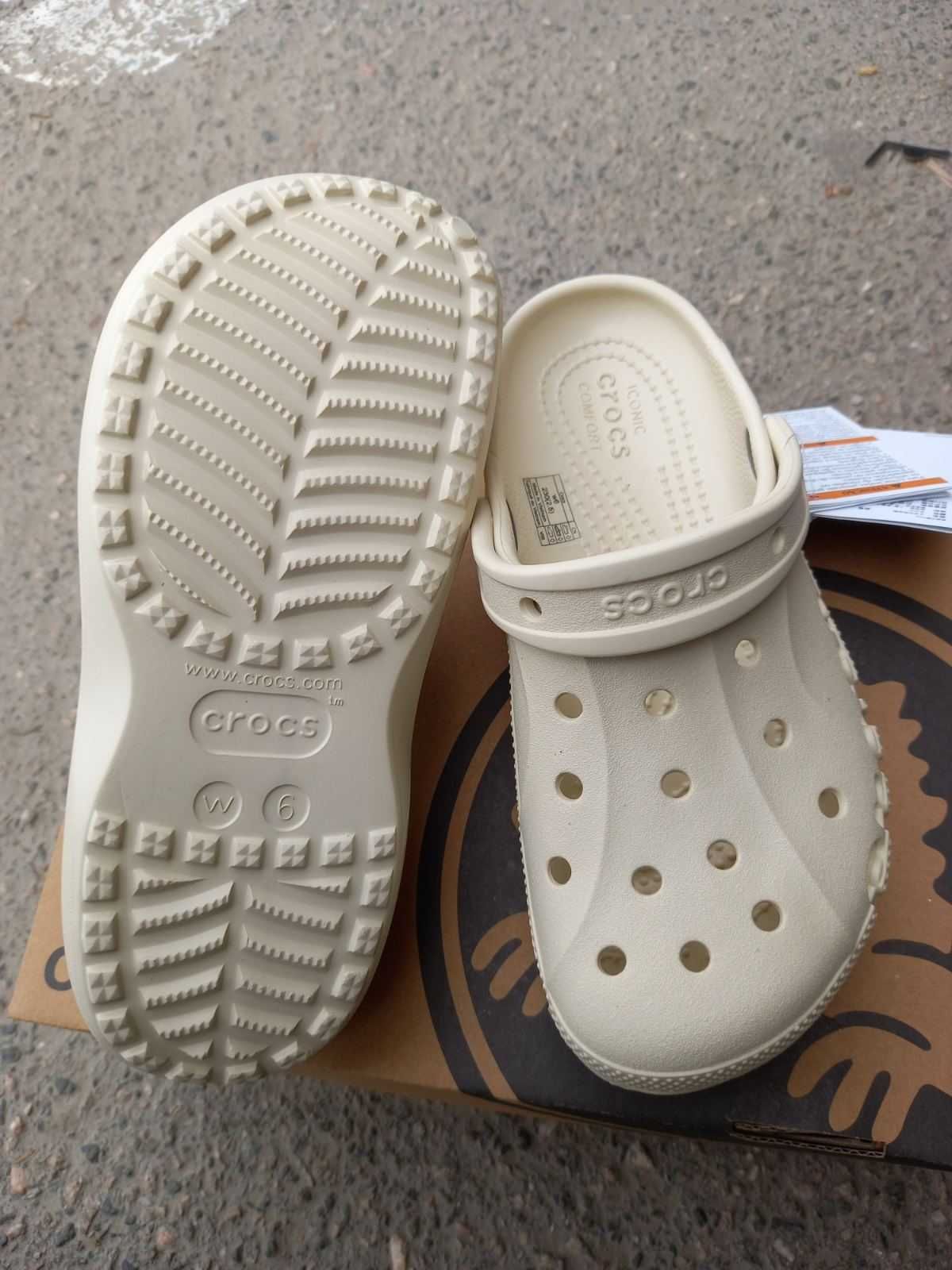 Женские Сабо Crocs Bayaband Platform Lastic Bone Women’s CS