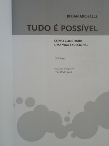 Tudo é Possível de Jillian Michaels - 1ª Edição